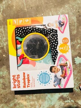 Bright Starts Rainbow Tropics Mirror Toy — Black & Yellow